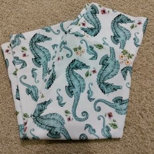 LuLaRoe Cassie Skirt Seahorses XS